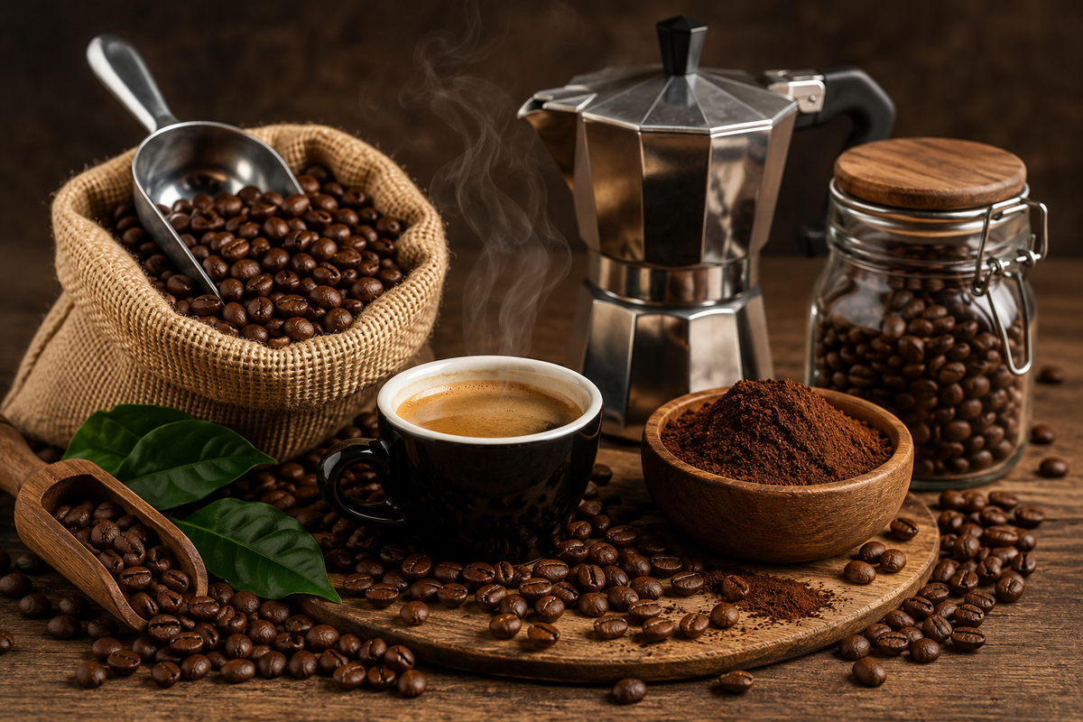Kawa 100% Arabica ziarnista i mielona