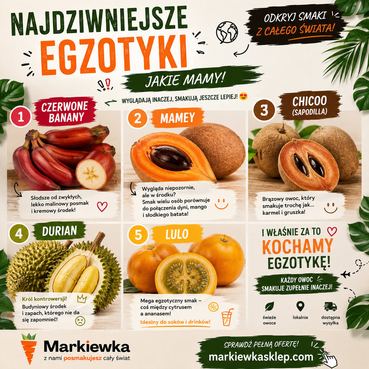🌍 Egzotyczna dostawa wraca w przyszłym tygodniu! 🍌🥭