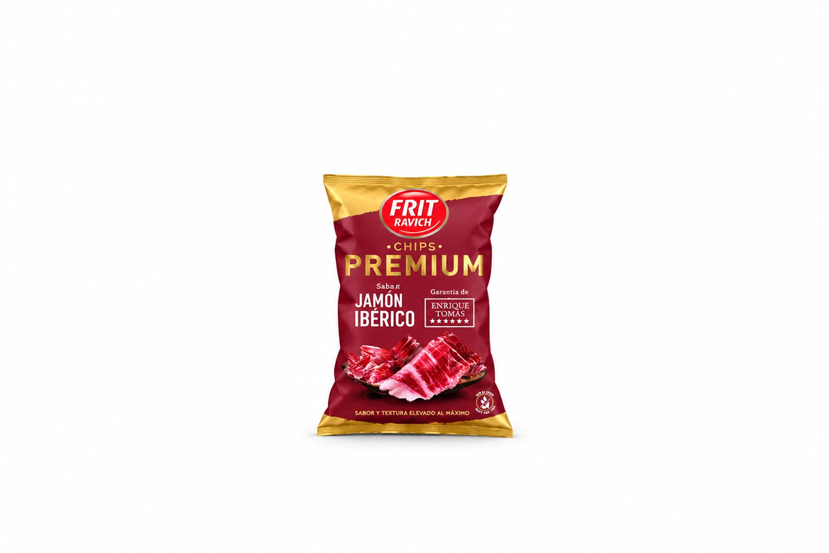 Chipsy Frit Ravich Premium Jamón Ibérico – opakowanie na białym tle